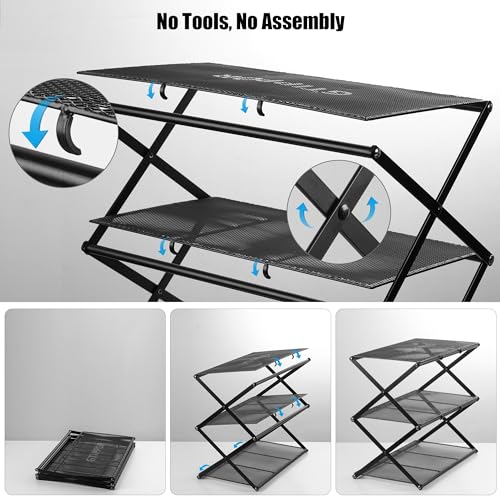 Small Shoe Rack for Entryway, 5-Tier Foldable Shoe Organizer - Image 5
