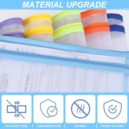 12 Pack Mesh Zipper Pouch Bags, Double-Layer Nylon Puzzle Bags - Image 5