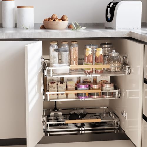 2Pack Expandable Pull Out Cabinet Organizer, 17.1-28"W x 22.5"D - Image 6