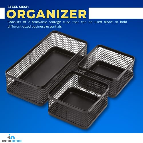 1InTheOffice Mesh Collection Desk Drawer Organizer Tray 3 - Image 6