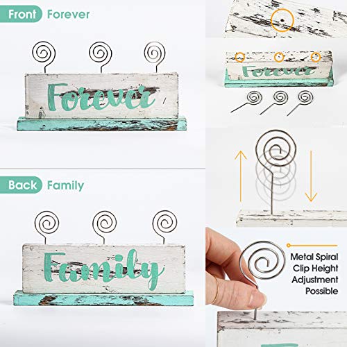 JACKCUBE Design Multi-Photo Display Boho Tabletop Decor Wooden - Image 7