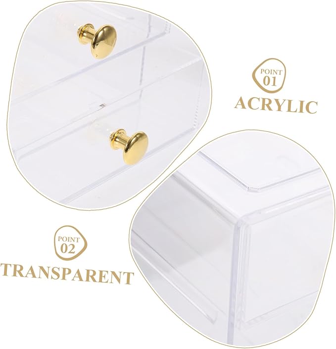 Veemoon Organizer Box Storage Bin for Bathroom Cosmetics Jewelry Office Supplies