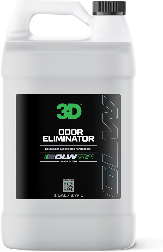 3D GLW Series Odor Eliminator – Professional Car Interior & Home Deodorizer Spray – Neutralizes Smoke, Pet & Food Smells at the Source – Fresh Clean Scent, Eco-Friendly & Biodegradable – Made in USA
