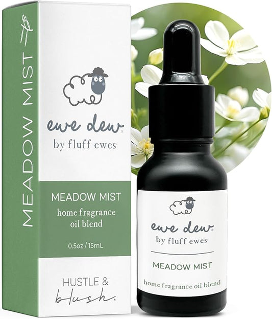 Hustle & Blush Essential Oil for Dryer Balls, 15ml Meadow Mist, Natural Laundry Fragrance, Long-Lasting Fresh Scent, Wool Dryer Balls Ideal for Diffusers, Candle Making, Multi-Use for Home & DIY