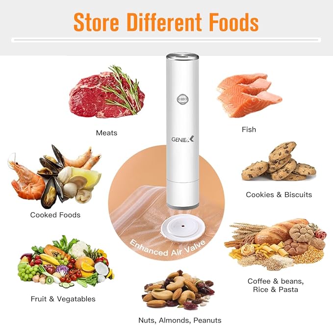 Handheld Vacuum Sealer for Food Storage | Compact, Wireless, Rechargeable (Sealer Only)