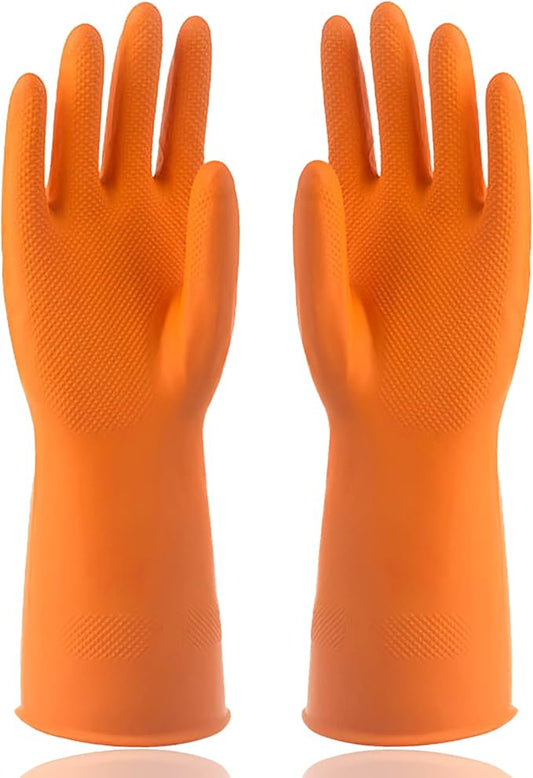 Sibba 1 Pairs Rubber Gloves Dishwashing Kitchen Dish Clean Wash Household Dishwasher Heavy Duty Bathroom Gardening