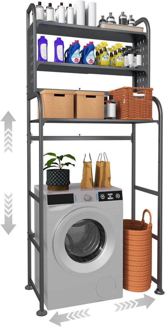 Adjustable Laundry Organizer Shelf over the Washer | Home Organization - Image 1