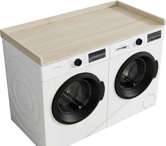 Washer Dryer Countertop, 54" Width * 27.4” Depth Washer and Dryer Covers for The Top for Laundry Room Organization, Washer and Dryer Countertop Shelves, Oak