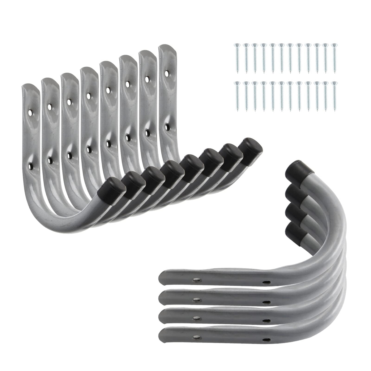 Garage Hooks, 4 Inch Heavy Duty Steel J Hooks for Wall - Image 1