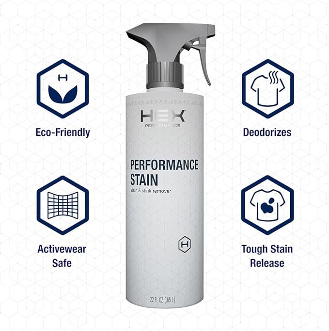 HEX Performance Stain & Stink Remover, Unscented, 22oz - Designed for Activewear, Eco-friendly