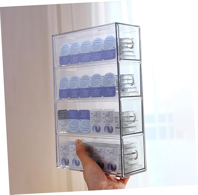 Clear Acrylic Cosmetic Storage Organizer Box Compartment Stackable Design for Makeup Jewelry and Stationery and Elegant Display Case for Tidying Up Your Dressing