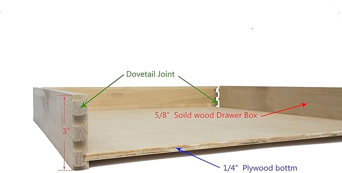 Couver Pull Out Drawers For Cabinets, 16.5"W x 21"D X 4"H Soft Close Slide Out Wood Shelves Storage Organizer for Kitchen, Finished, Heavy-Duty, Bottom Assembly