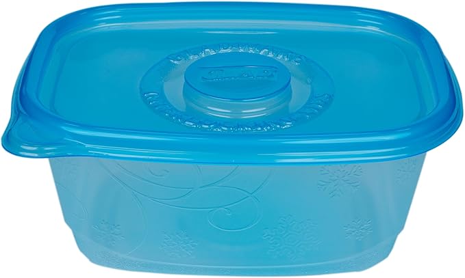 Glad GladWare Freezerware Food Storage Containers - Large Rectangle - Meal Container Holds up to 64 Ounces of Food - Lock Tight Seal, 2 Count
