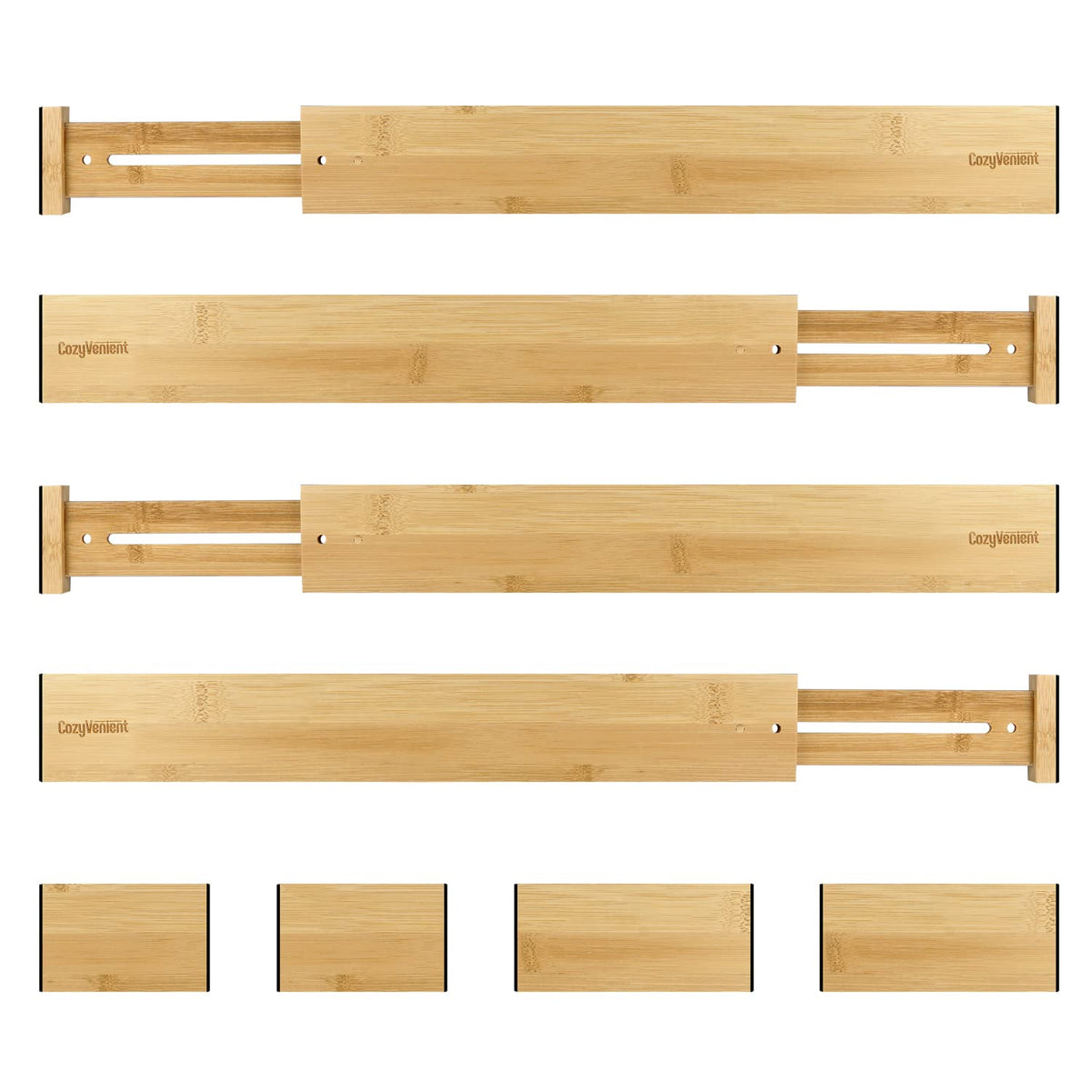 Adjustable Bamboo Drawer Dividers for Clothes, Kitch | All Products - Image 1
