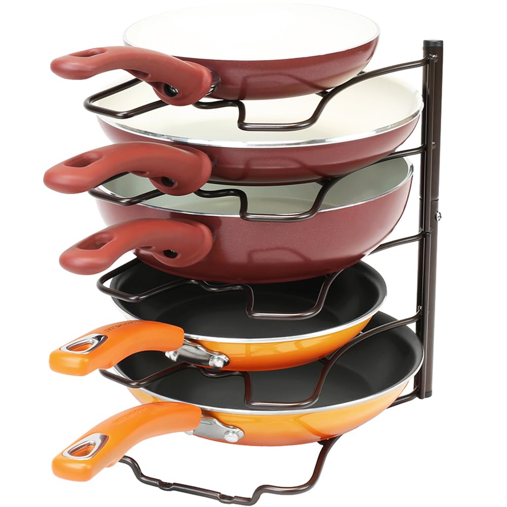 Deco Brothers Pan Organizer Rack for Kitchen Cabinet and Counter - Image 1