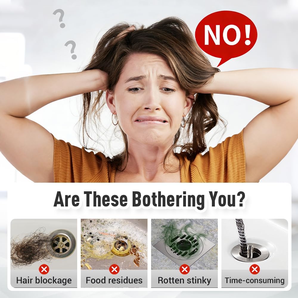 Powerful Drain Clog Remover – Unclogs Hair, Grease & Soap Scum Fast