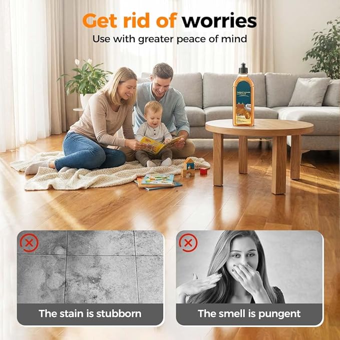 Spainho Floor Cleaner, 2026 Upgrade 5-In-1 Floor Cleaner Pro, Multi-Purpose Scrubbing Pad for Kitchen and Bathroom, Efficient Stain Remover for Families, Hardwood Surface Wax/Shine/Oil (3pcs)