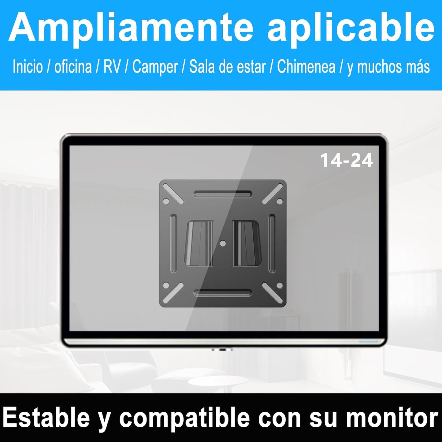 Monitor Wall Mount — Low Profile, 14–24"