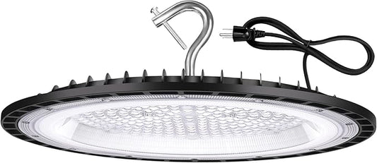200W UFO Led High Bay Light Fixture,120VAC,30800LM,5000K Daylight Commercial Shop Bay Lighting,[850W MH/HPS Equiv.] US Plug Area Lighting for Garage/Warehouse/Barn/Gym/Factory/Workshop
