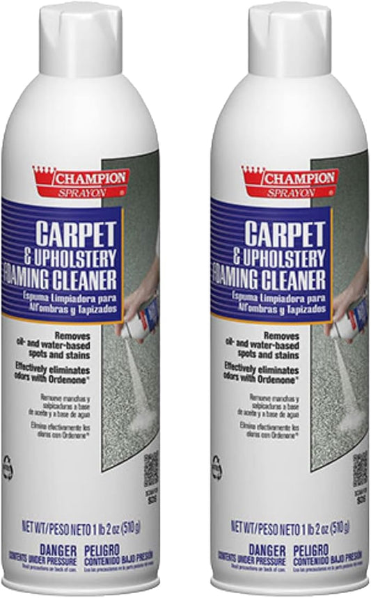 Champion Sprayon Carpet & Upholstery Foaming Cleaner net 18 oz. 2 Count