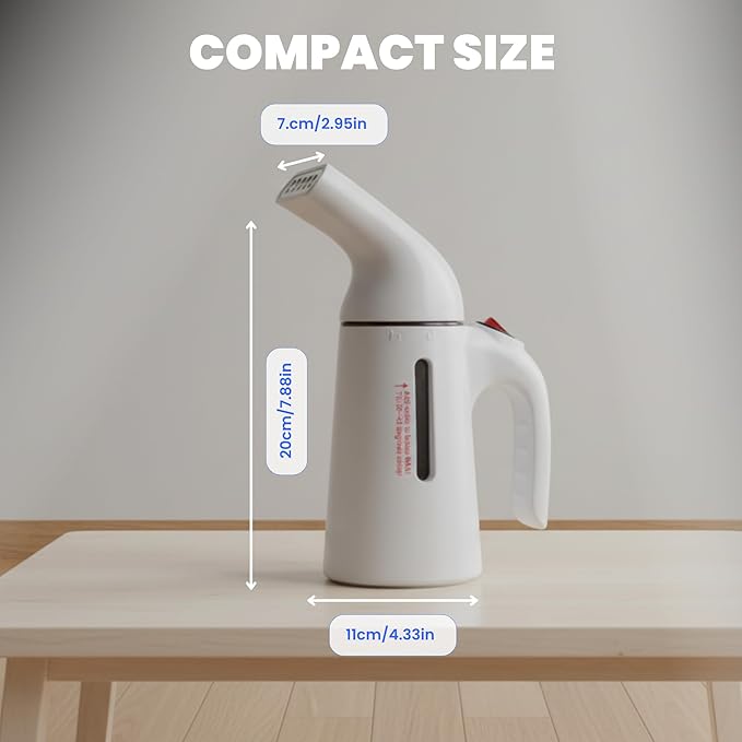 Handheld Garment Steamer – 700W Portable Clothes Steamer with ABS+PC+Stainless Steel+Silicone Build – Black Color, 110V with US Plug – Fast Heat-Up, Powerful Wrinkle Removal