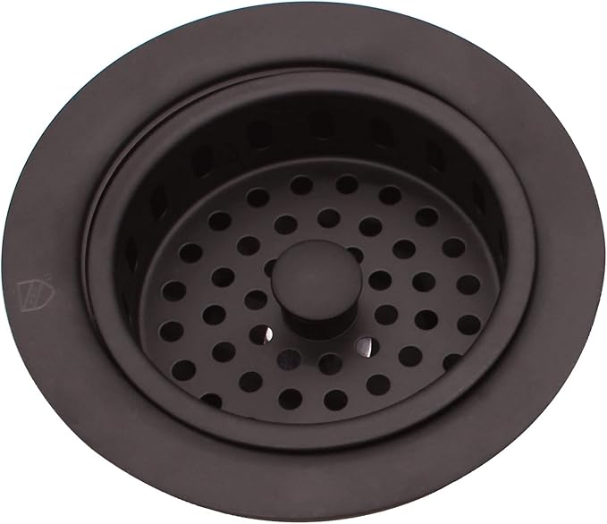 Westbrass D2145-12 3-1/2" Post Style Large Kitchen Sink Basket Strainer, Oil Rubbed Bronze (2-Pack)