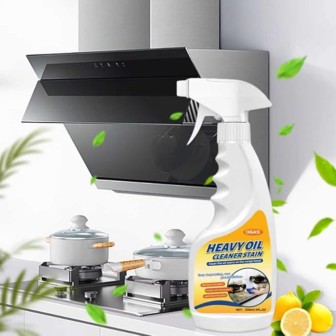 Heavy Oil Cleaner Stain Spray - Clean Up Kitchen Oil Stains with Powerful Degreaser Formula | Oil Stain Remover & Multi-Surface Degreaser Cleaner Heavy Duty for Ovens, Stovetops, Grills & Cookware