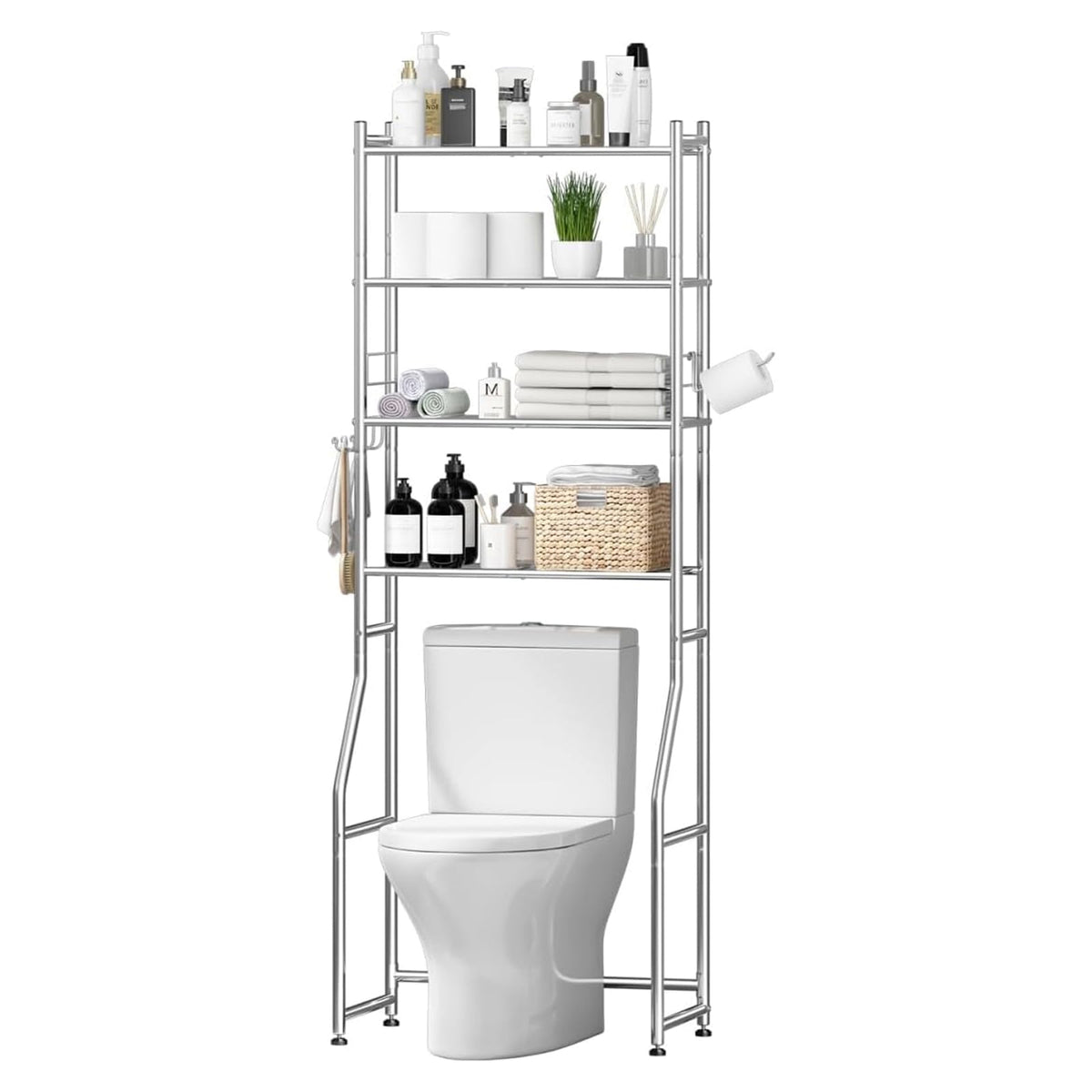 Ekisemio Over the Toilet Storage Cabinet, Metal 4 Tier - Image 1