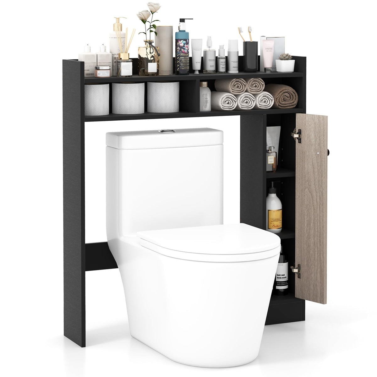 BECOMFORT 34.5" L Over the Toilet Storage Cabinet, Wooden - Image 1