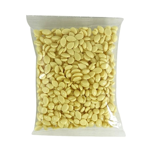 Waxness Film Hard Wax Beads White Chocolate 3.5 oz (100 g) – Stripless Hard Wax Sample Size – Made in Italy
