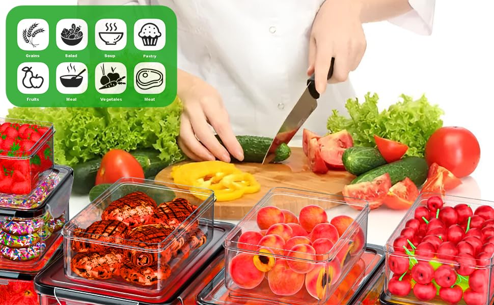 62 Pcs Large Food Storage Containers with Lids Airtight,Total - Image 8
