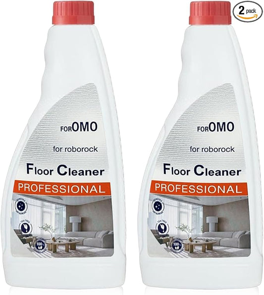 Floor Cleaning Solution Compatible With Roborock Robot Vacuum And Mop Cleaner， Deep Cleans For Multiple Hard Floors, Suitable With All Robot Vacuums With Mopping (2 Bottle)