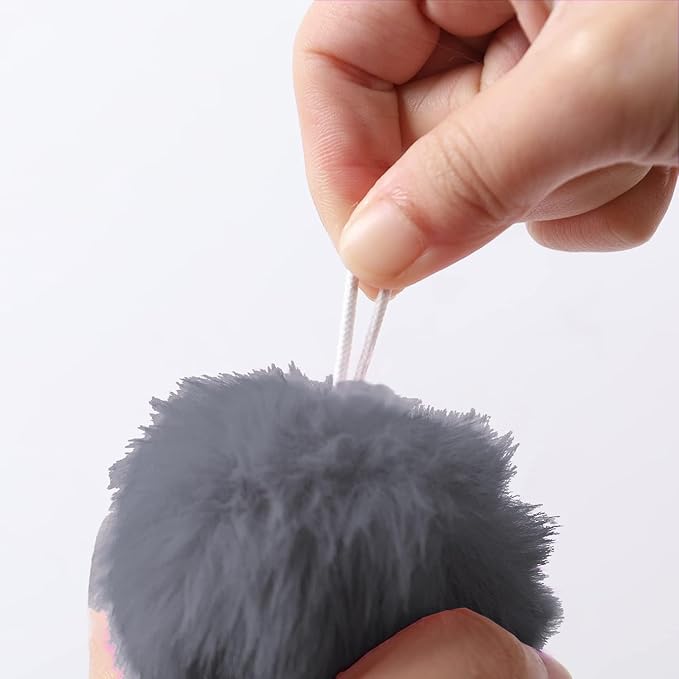 Craft Pom Pom Balls, Large Costume Accessory for Arts and DIY Creative Crafts Decorations, Grey, 3 Inches, 20 Pieces