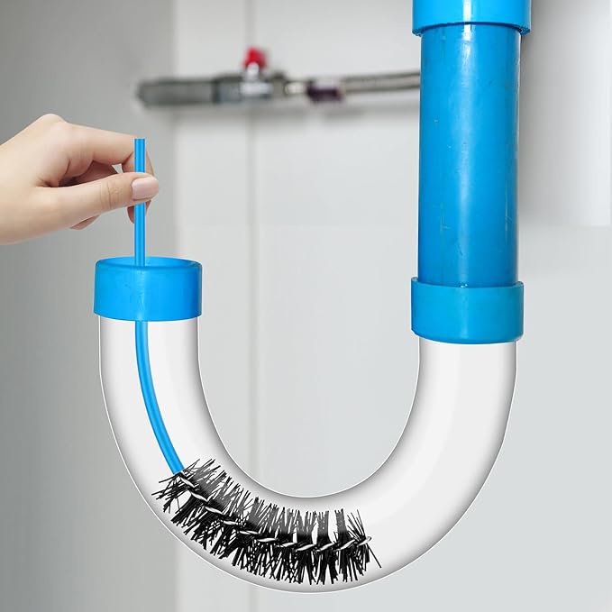 3pcs Premium Nylon PVC Drain Brushes - Flexible Pipe Cleaner with Soft Brush Head, Easily Cleans Dirt, Keeps Condensate Traps Clean