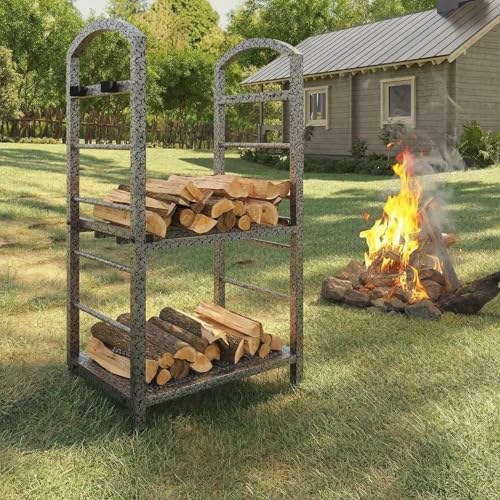 Takywep 30 Inch Indoor & Outdoor Firewood Rack, Heavy Duty - Image 2