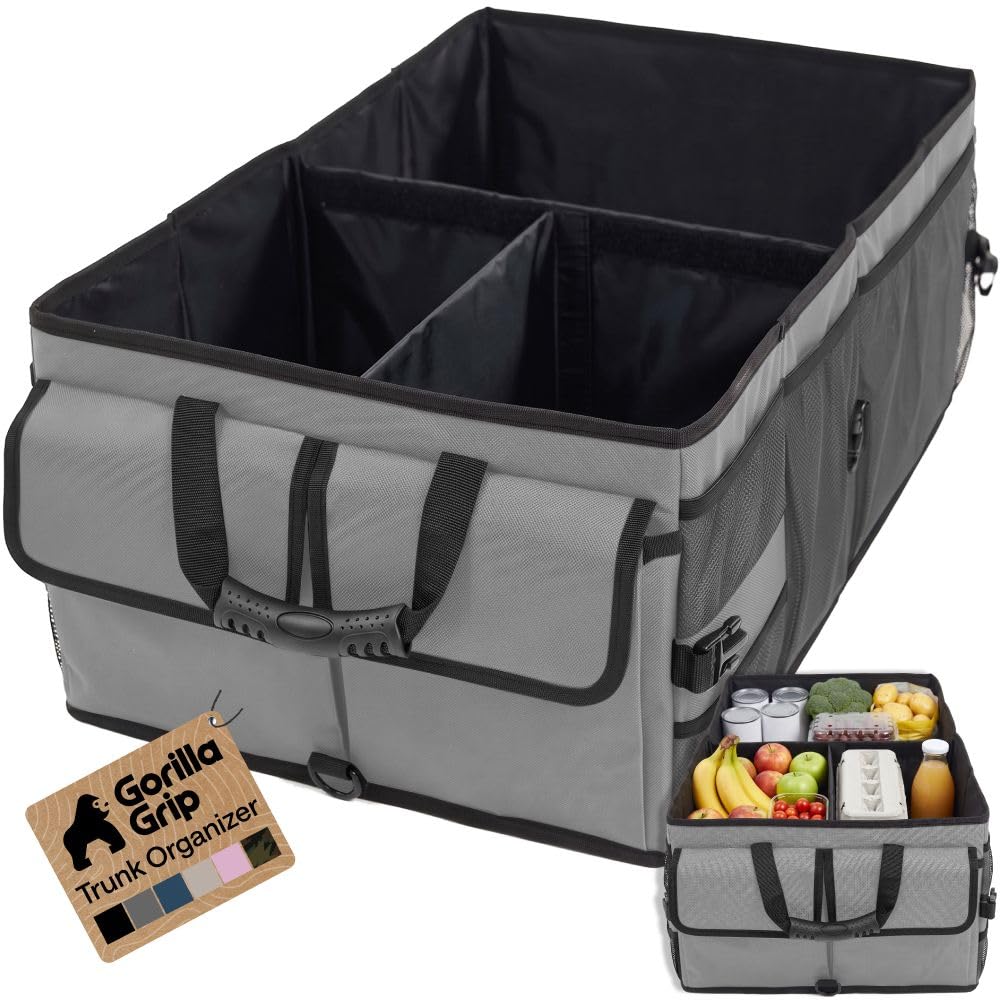 GORILLA GRIP Trunk Organizer for SUV and Cars, Large Capacity - Image 1