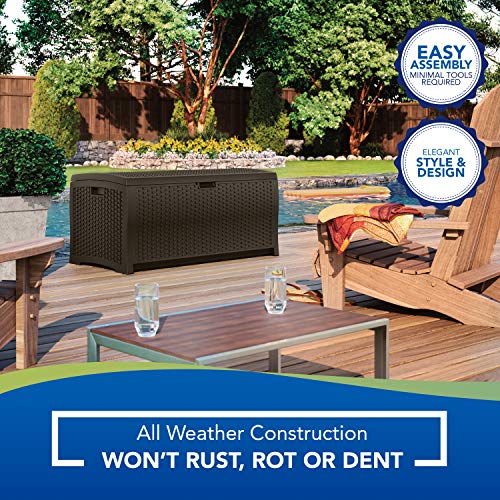 Suncast 73-Gallon Medium Deck Box and 33 Gallon Hideaway Can - Image 6