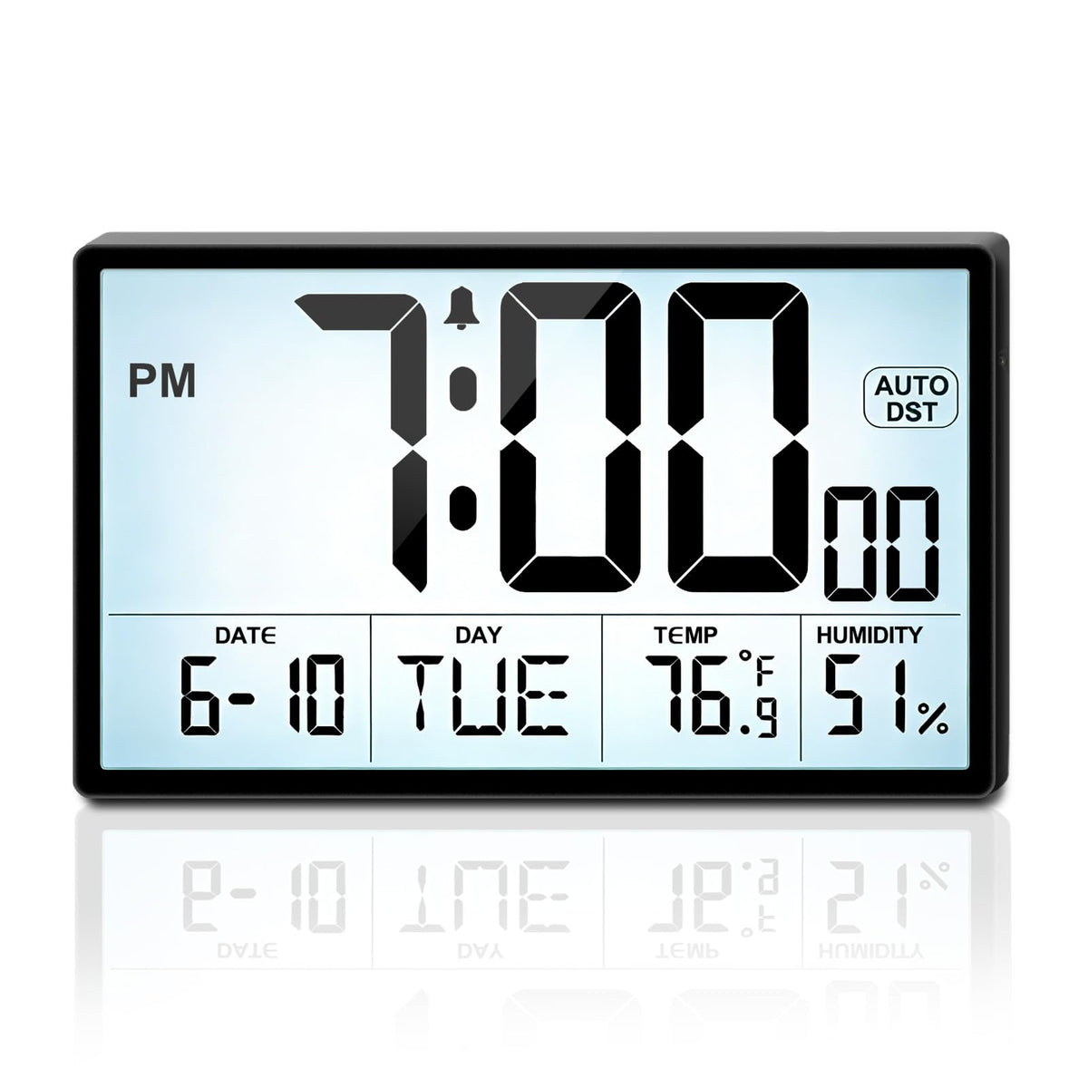 Adjustable Backlight 9'' Narrow Bezel Digital Wall Clock,Wall - Image 1
