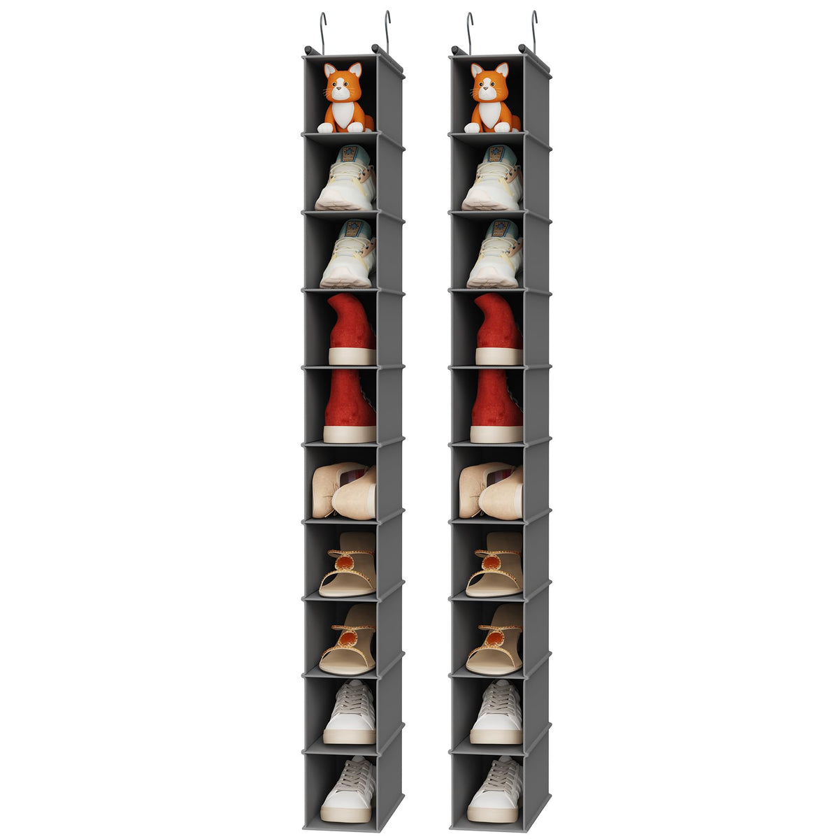 MAX Houser 10-Shelf Hanging Shoe Shelf Organizer for Closet,2 - Image 1