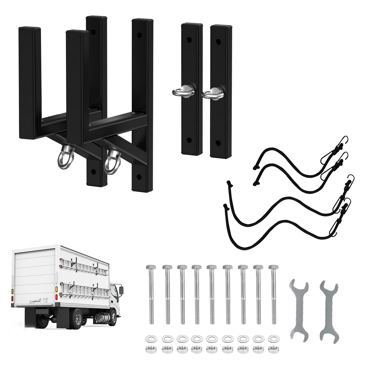 Cargo Trailer Ladder Rack-200lb Load-Carry 1-2 | Garage Storage - Image 1