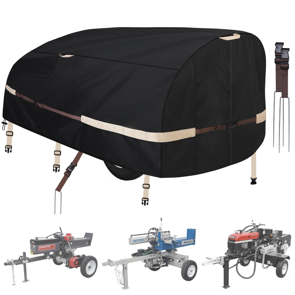 Log Splitter Cover, 1200D Heavy Duty Tear Resistant Wood Splitter - Image 1
