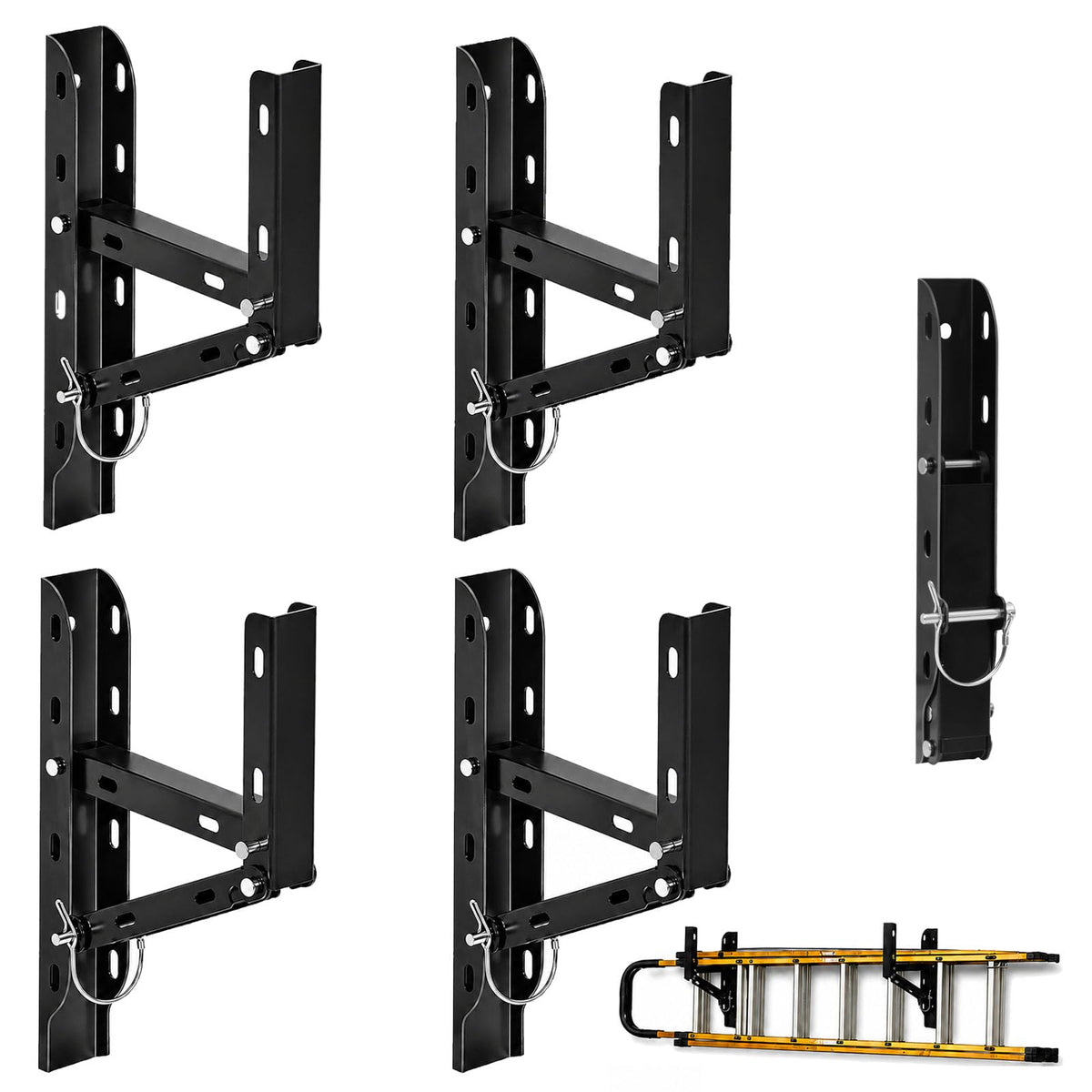 Foldable Trailer Ladder Rack, Heavy Duty Side Mount Carrier - Image 1