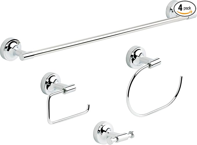 Franklin Brass Voisin 4-Piece -bath Accessory Set, Polished Chrome, -bathroom Accessories, VOI64-PC