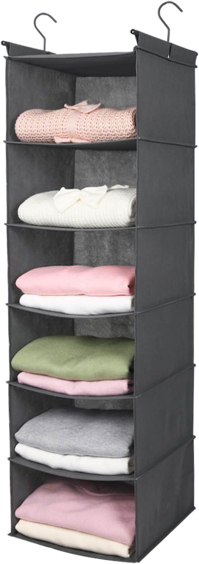 MAX Houser Hanging Closet Organizer, Hanging Sweater Organizer,Foldable Hanging Shelves for Closet