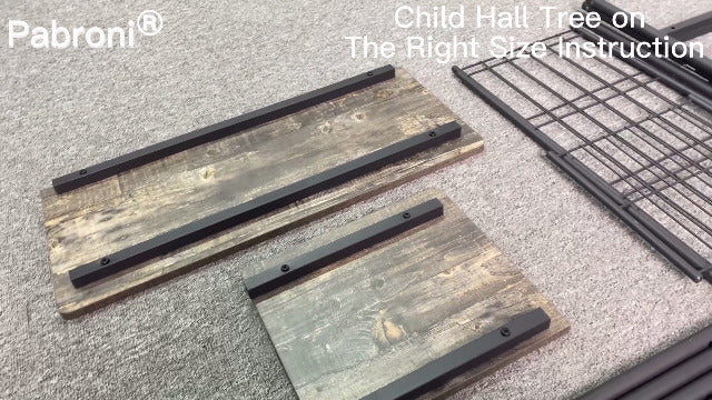 Parent-Child Hall Tree Entryway Bench with Coat Rack Sturdy Shoe - Image 8