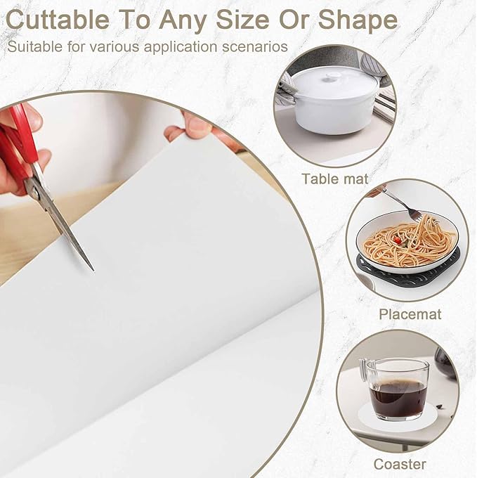 36"x24"(90cmx60cm) Large Silicone Mat for Kitchen Counter, Non-Slip Heat Resistant Countertop Protector, Waterproof Multipurpose Mat for Kitchen Island, 2Pack (Dark Gray)
