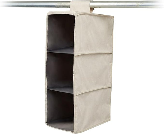 Covermates Keepsakes Hanging Shoe Organizer - Heavy Duty Material, Sturdy Interior Shelves - Closet Storage, Beige Heather
