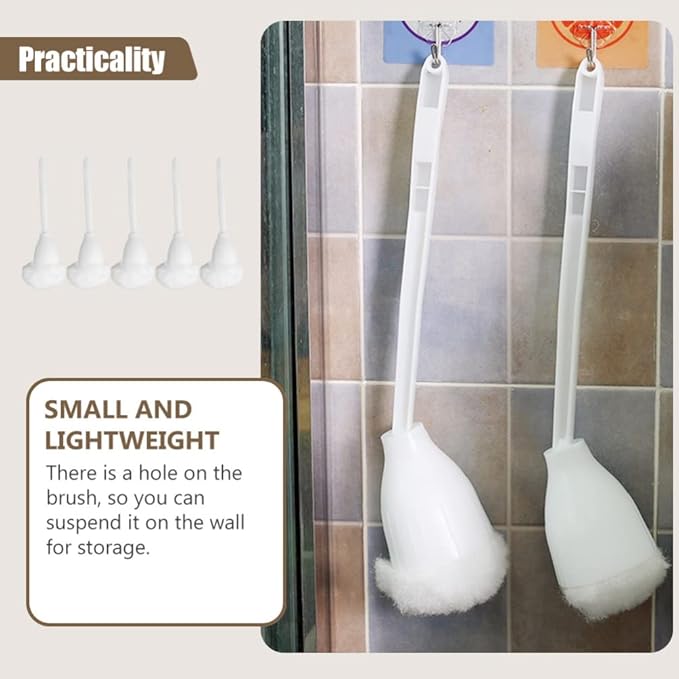Efficient Cleaning High-Grade Material Toilet Brush Black Toilet Bowl Scrubber Brush