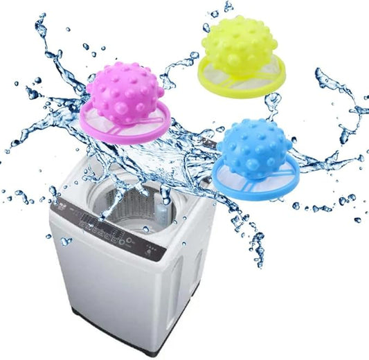 1Pc Random ColorPet Hair Remover for Laundry, Reusable Hair Catcher Laundry Float Lint Trap Mesh Bag Washing Machine Hair Filter Washer, Pet Hair Remover Laundry Portable Hair Remover Washing Balls