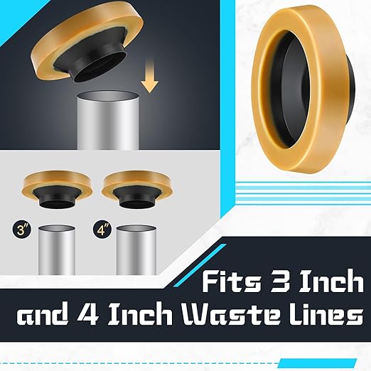 Marsui 12 Pack Toilet Wax Ring Thick Toilet Bowl Wax Ring Gasket for 3-Inch/4-Inch Waste Line - Gas, Odor and Watertight Seal